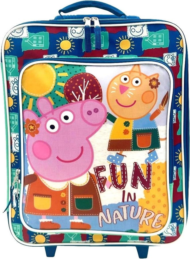 فاست فوروورد حقيبة سفر للأطفال من فاست فورورد، مقاس 16 بوصة، ذات جوانب ناعمة وعجلات - حقيبة سفر بعجلات (بيبا بيج) - Image 2