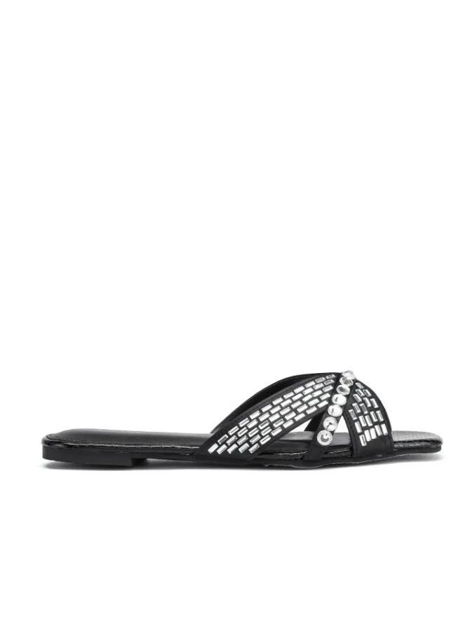 فايور صندل مرآة مزين بالكريستال بنقوش مقطوعة