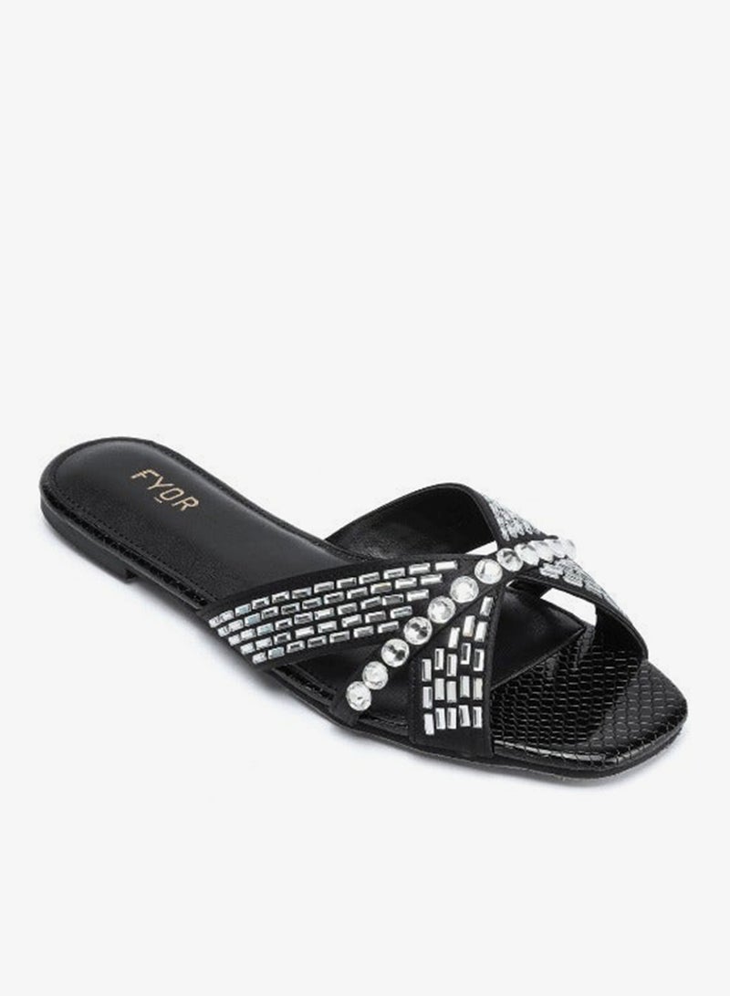 FYOR Cut-work Mirror Diamante Sandal MY 326 - Image 2