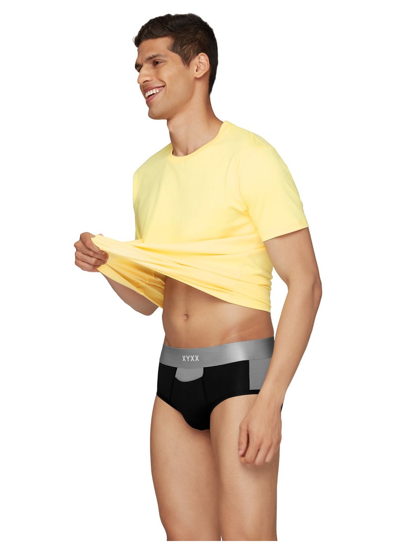 XYXX - Pack of 3 Illuminati Intellisoft Micro Modal Color Blocked Solid Men Brief - Image 1
