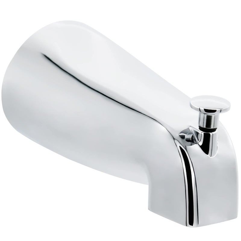 Tearel Slip Fit Tub Spout with Pull-Up Diverter for 1/2 inch Copper Tube, Chrome - Image 1