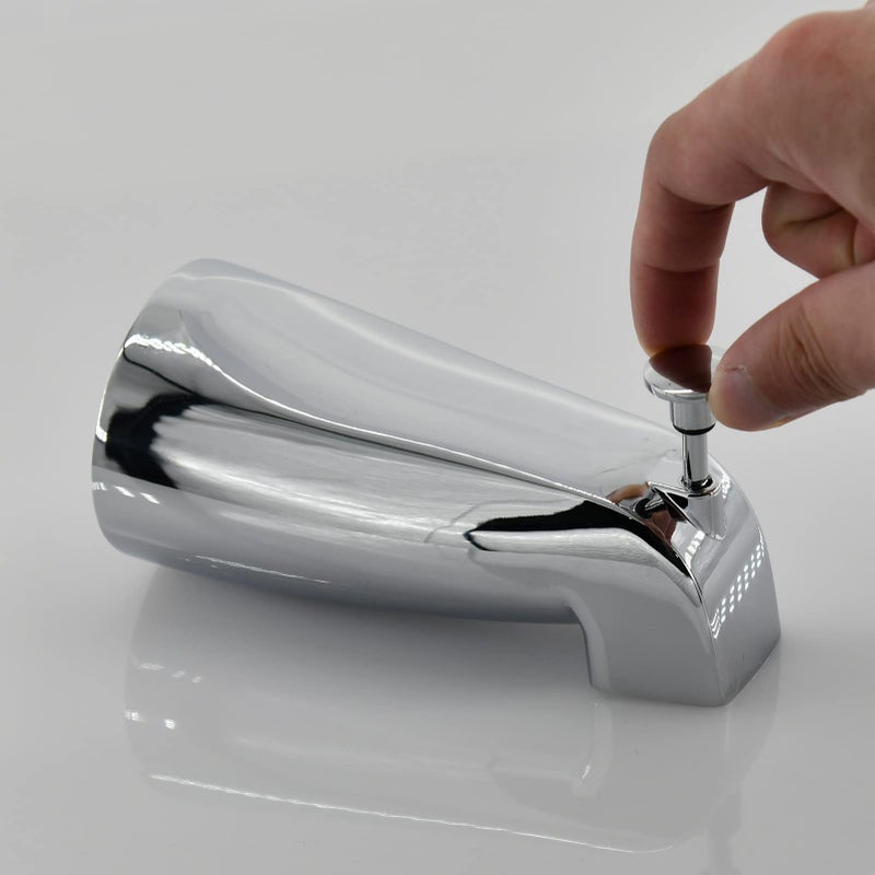 Tearel Slip Fit Tub Spout with Pull-Up Diverter for 1/2 inch Copper Tube, Chrome - Image 4