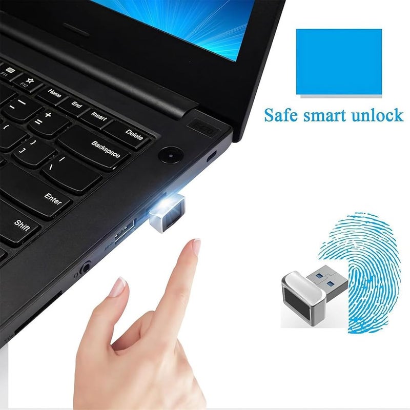 USB Fingerprint Reader 360 Degree Recognition for Windows Hello Laptops Desktops - Image 4