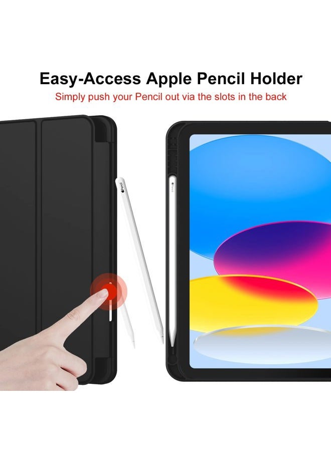 iMieet iPad (A16) Case 11th Gen/iPad 10th Generation Case [11-Inch 2025/10.9 Inch 2022] with Pencil Holder, Trifold Stand Smart Cover with Soft TPU Back,Auto Wake/Sleep(Ocean Blue) - Image 5