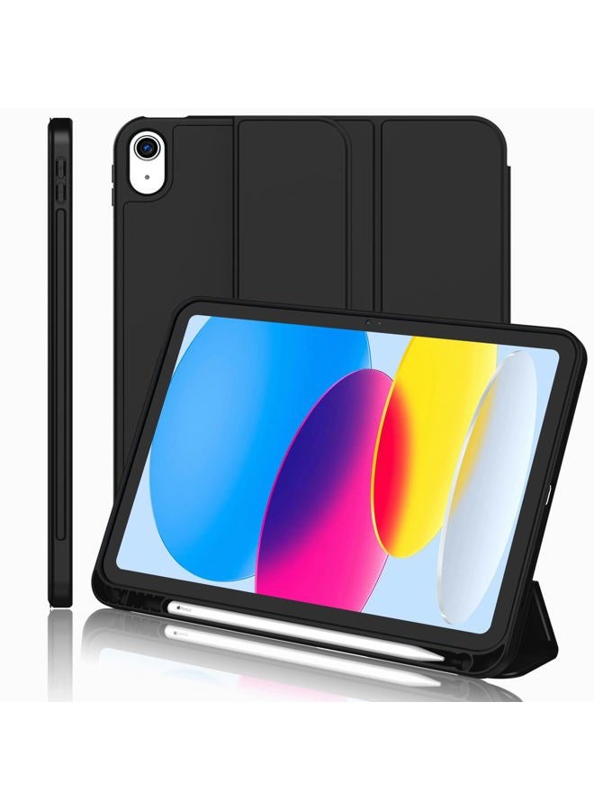 iMieet iPad (A16) Case 11th Gen/iPad 10th Generation Case [11-Inch 2025/10.9 Inch 2022] with Pencil Holder, Trifold Stand Smart Cover with Soft TPU Back,Auto Wake/Sleep(Ocean Blue) - Image 1
