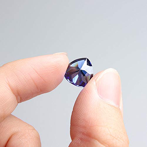 Wixine 2Pcs Beautiful Blue Tanzanite 10mm Stunning Trillion Cut Loose Gemstone - Image 3