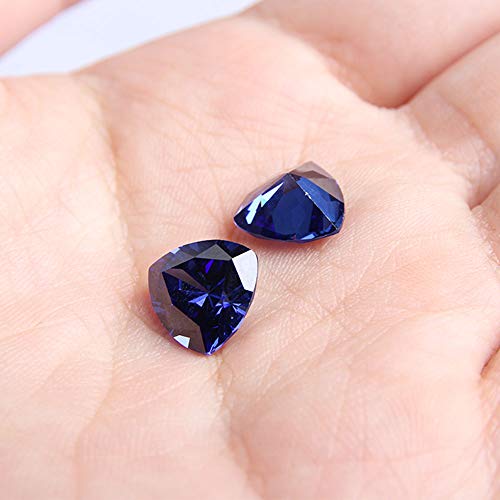 Wixine 2Pcs Beautiful Blue Tanzanite 10mm Stunning Trillion Cut Loose Gemstone - Image 5