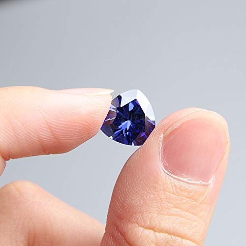 Wixine 2Pcs Beautiful Blue Tanzanite 10mm Stunning Trillion Cut Loose Gemstone - Image 2
