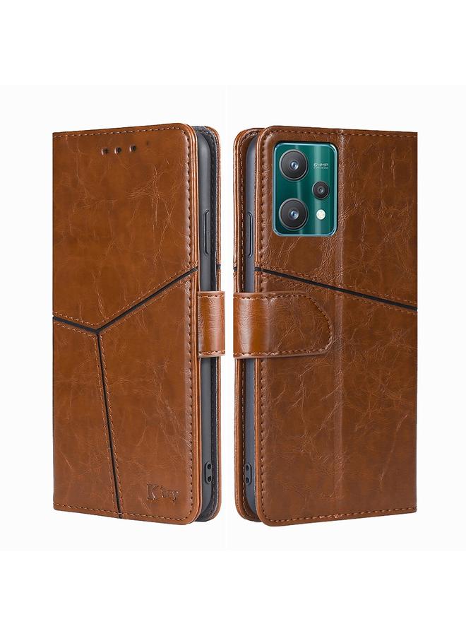 S-TOP Case For OPPO Realme 9 Pro Geometric Stitching Horizontal Flip Leather Phone Case - Image 1