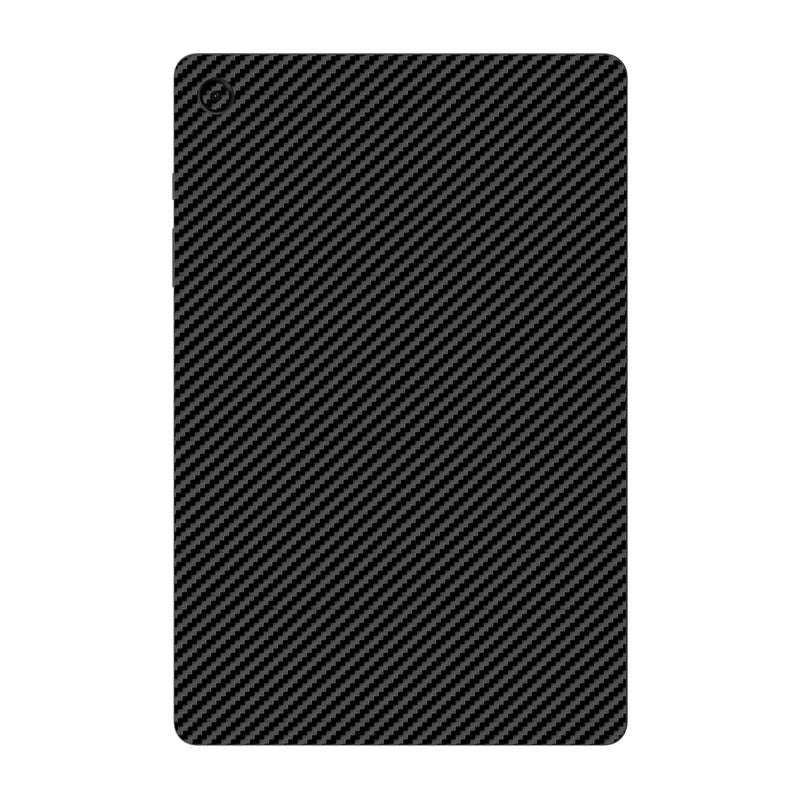 Capes أغطية تابلت متوافقة مع سامسونج جالاكسي تاب A9 بلس | فيلم حماية فائق النحافة | ملصق فينيل مضاد للخدش | ليس غلاف/غطاء (ألياف كربونية سوداء، جلد خلفي) - Image 1