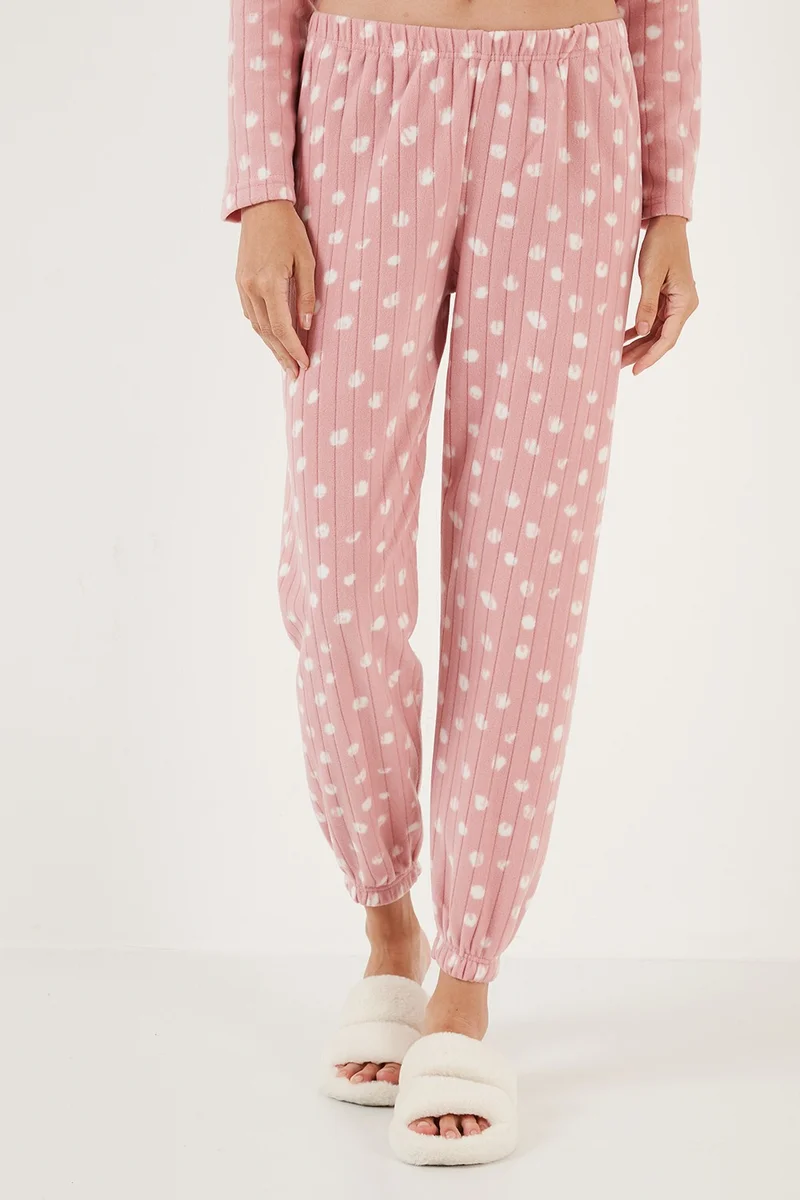 Lela Regular Fit Crew Neck Fleece Pajama Set Women's Pajama Set 6571007