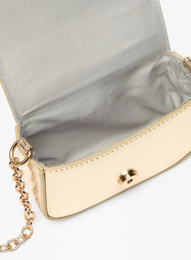 Flora Bella By Shoexpress Bow Detail Handbag with Chain Link Strap