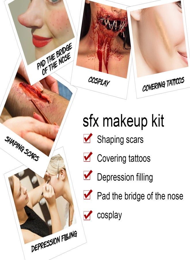 Halloween Makeup Pack Skin Wax Plasma Scar Colored Halloween Horror Makeup Set - Image 3