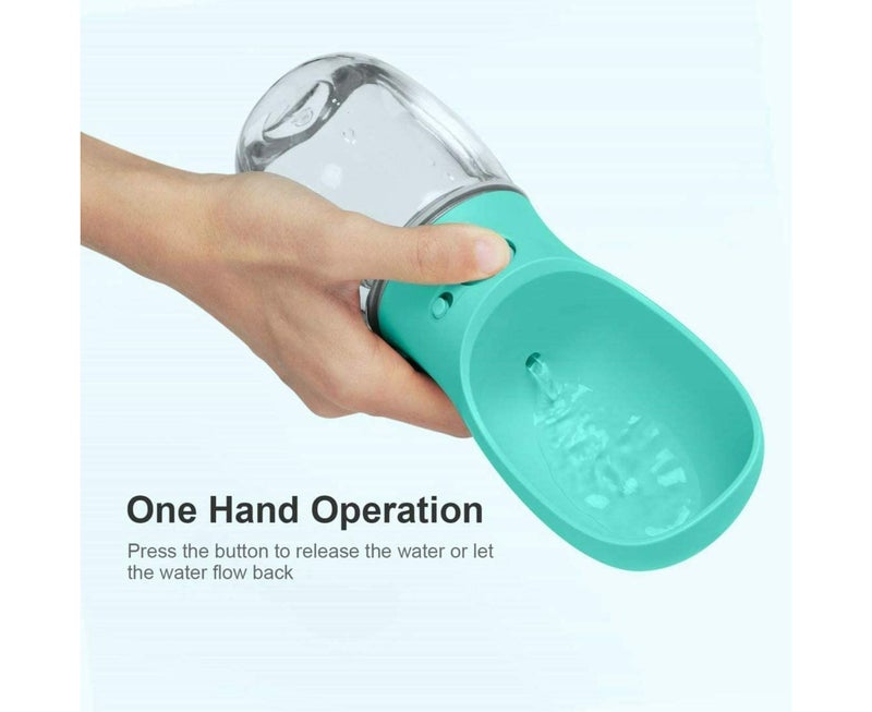 Portable Dog Water Bottle - Leak Proof, 350ml, Blue - Image 3