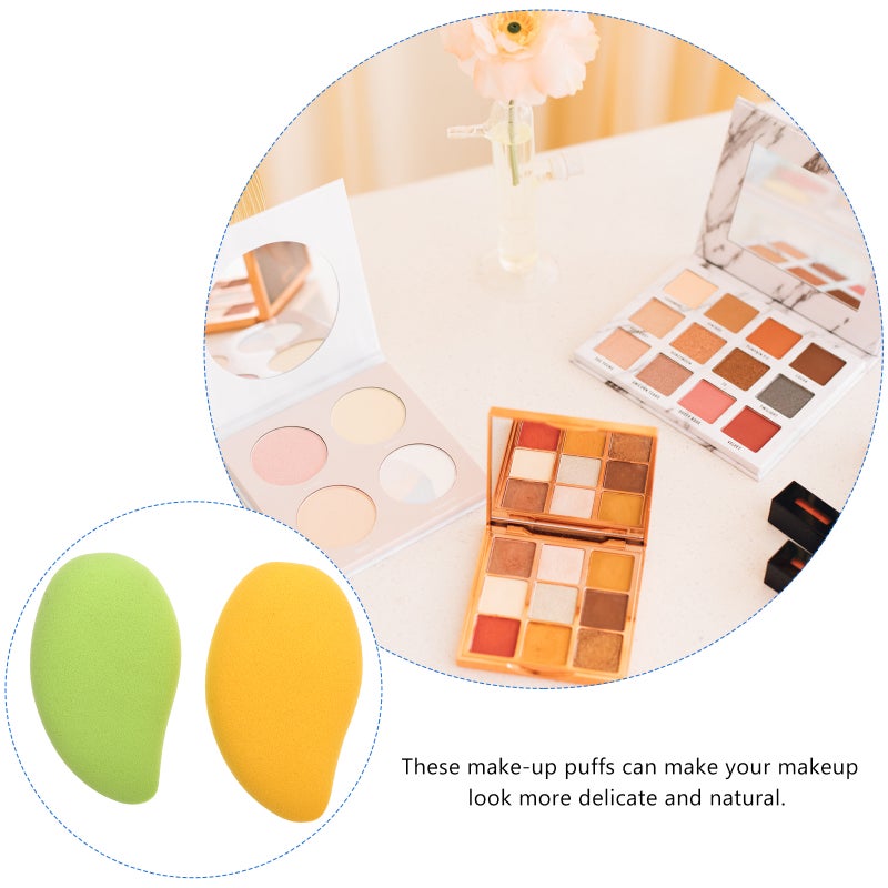4 Pcs Mango Shape Powder Stylish Face Cream Portable Cosmetic Props - Image 3