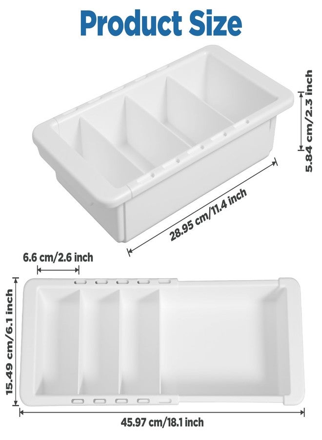 PercyEffie 2pcs Drawer Organizer Expandable with Insert Adjustable Drawer Storage Tray Desktop Drawers Dividers to Organize and Store desk drawers organizer tray for Bathroom Office Kitchen - Image 2