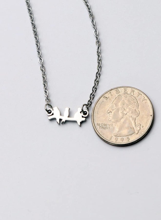 MANZHEN Three Little Birds Delicate Flying Birds Pendant Bird Necklace (gold) - Image 4