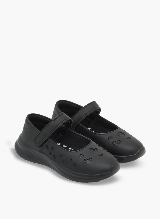 Girls Hook & Loop Mary Jane School Shoes