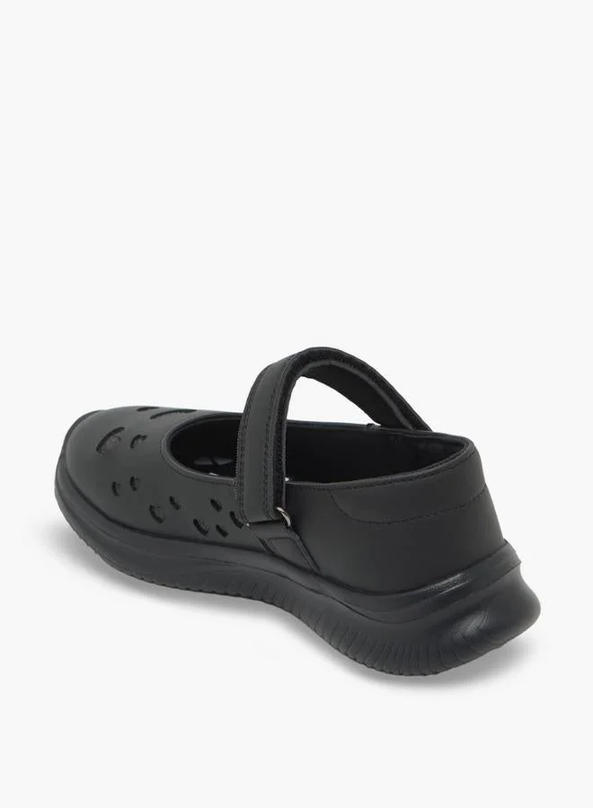 Dash BLACK Girls Hook & Loop Mary Jane School Shoes for Women | Best Price UAE