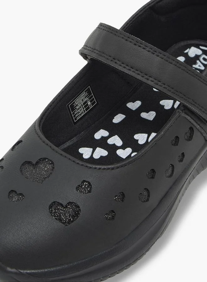 Dash BLACK Girls Hook & Loop Mary Jane School Shoes for Women | Best Price UAE