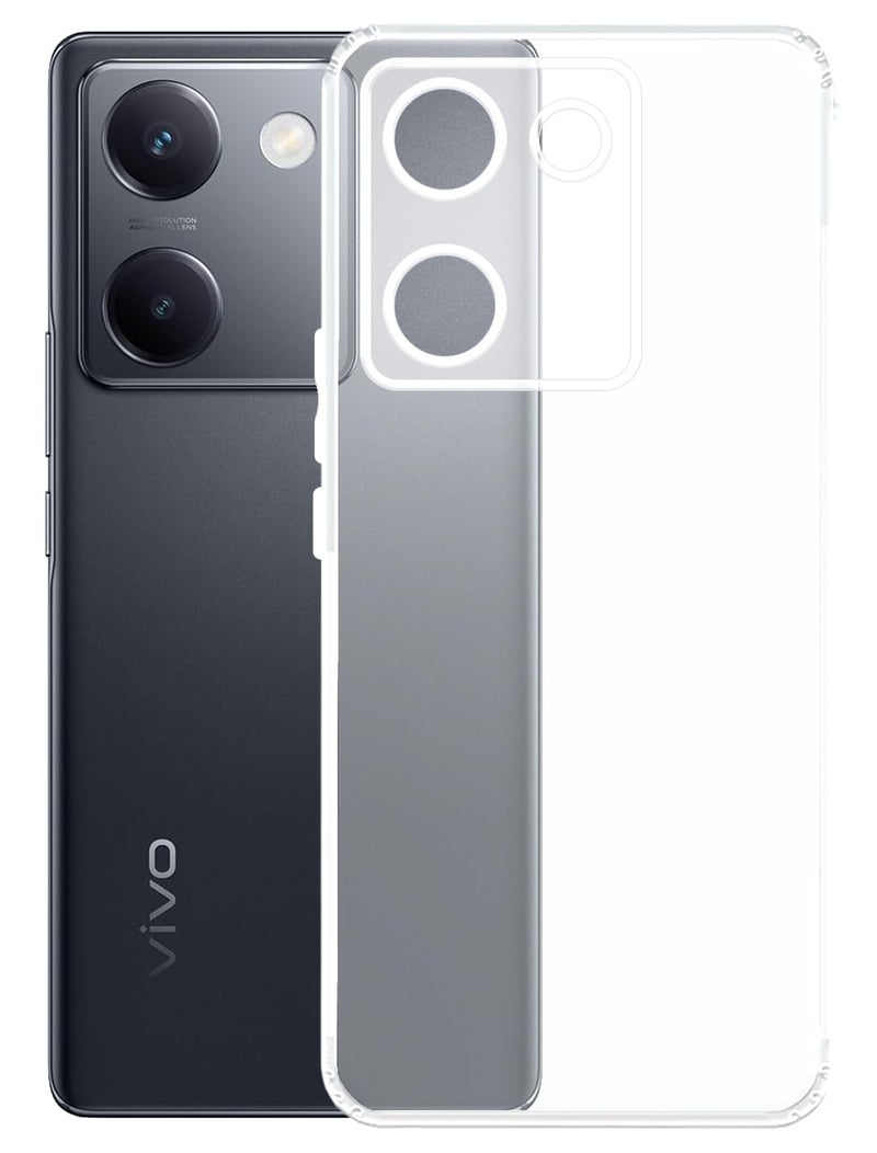 YOFO Silicon Back Cover Case for Vivo Y300 Plus (5G) (Transparent) Camera Protection with Dust Plug - Image 4