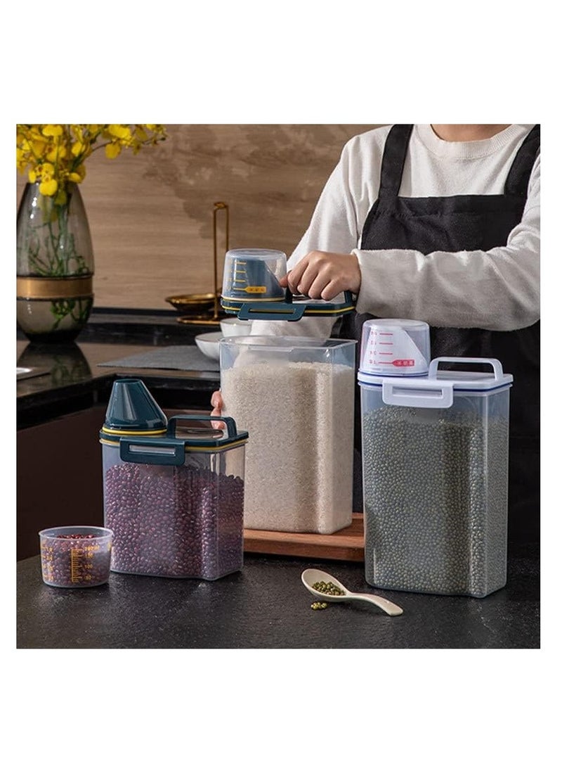 Generic - 2L Storage Containers, Pet Food Container, Airtight Food Storage Container with Lid + Measuring Cup, 2kg Airtight Grain Container - Image 1