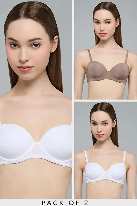 R&B 2 Pack Strapless Push Up Bras