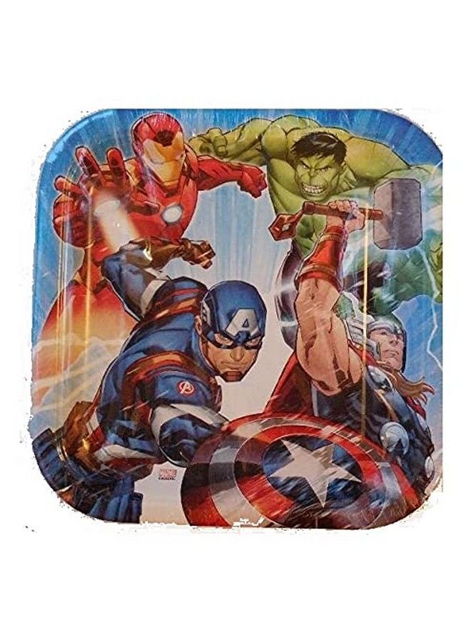 Unique Super Hero Avengers Birthday Party Supplies Deluxe Bundle Pack Include Dessert And Lunch Plates Beverage And Lunch Napkins Cups Table Cover 12 Piece Swirl Hanging Decorations Bundle For 16 - Image 4