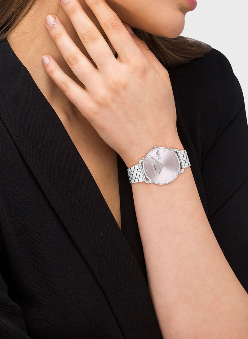 COACH 2-Hand Elliot Collection Quartz Movement Watch For Women With Silver Stainless Steel Bracelet - 14504290 - Image 4