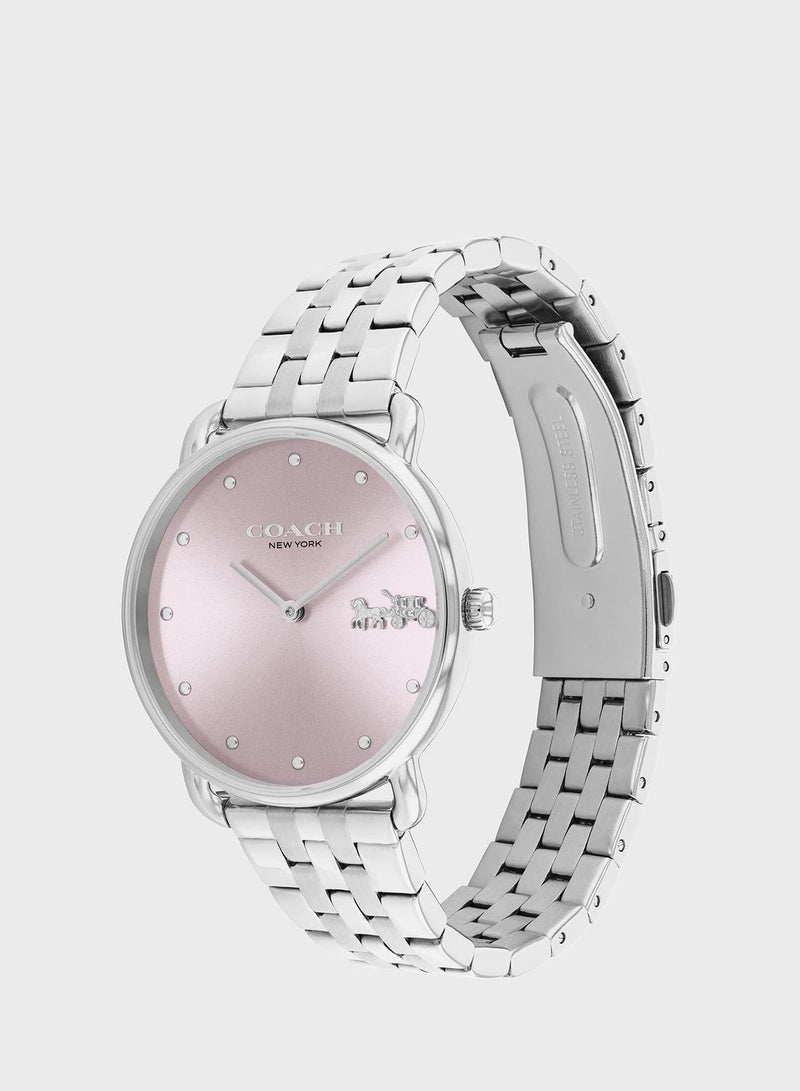 COACH 2-Hand Elliot Collection Quartz Movement Watch For Women With Silver Stainless Steel Bracelet - 14504290 - Image 3