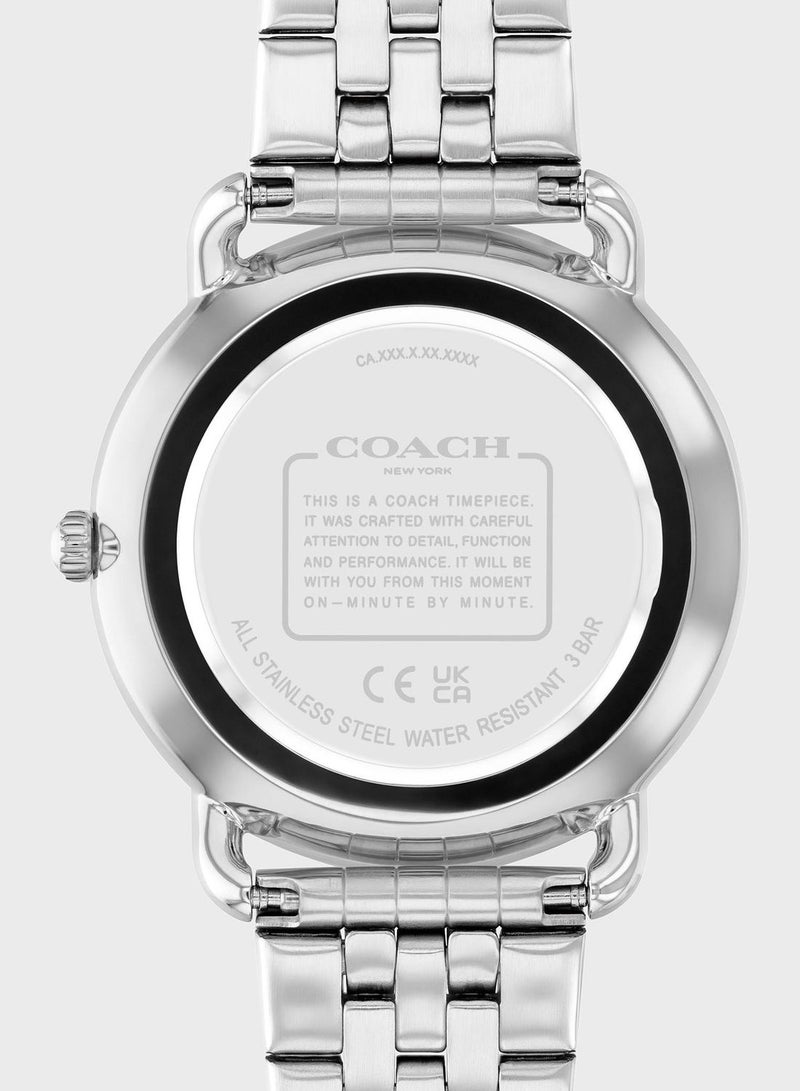 COACH 2-Hand Elliot Collection Quartz Movement Watch For Women With Silver Stainless Steel Bracelet - 14504290 - Image 2