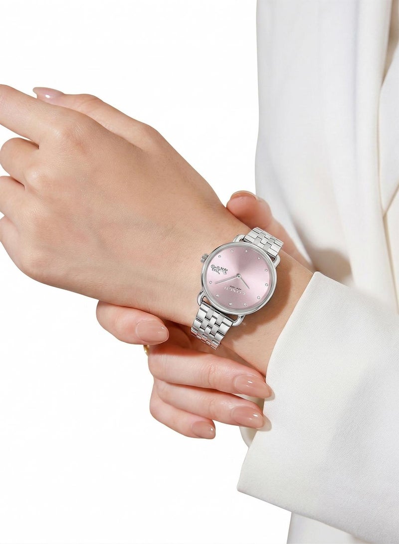 COACH 2-Hand Elliot Collection Quartz Movement Watch For Women With Silver Stainless Steel Bracelet - 14504290 - Image 5