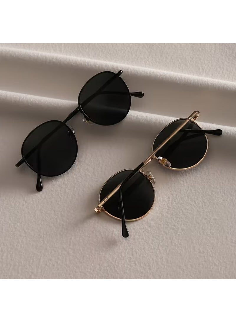 Retro 2pcs Retro Glasses For Women Men Anti Glare Gradient Sun Shades For Beach Party Travel - Image 4