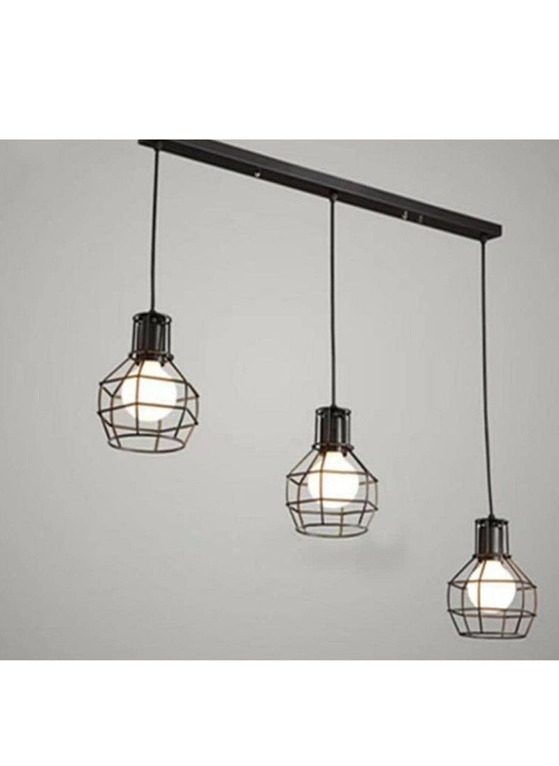 Generic Triple Metal Bombs Black Vintage Decorative Lighting Unit  - Image 1