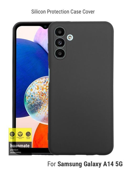 Stylish Silicone Case Cover For Samsung Galaxy A14 5G Black