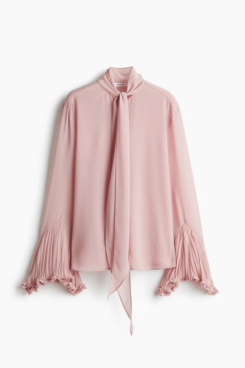 H&M Tie-neck chiffon blouse