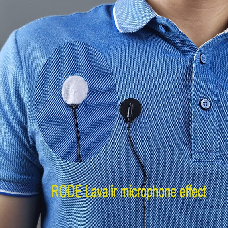 Canfon Undercover with 40 Stickies and 40 Fabric Discs for Hiding Lavalier Microphones and Reduce Wind Noise, 20 of Each Black/White - Image 5