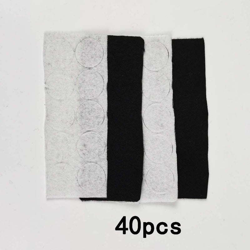Canfon Undercover with 40 Stickies and 40 Fabric Discs for Hiding Lavalier Microphones and Reduce Wind Noise, 20 of Each Black/White - Image 3