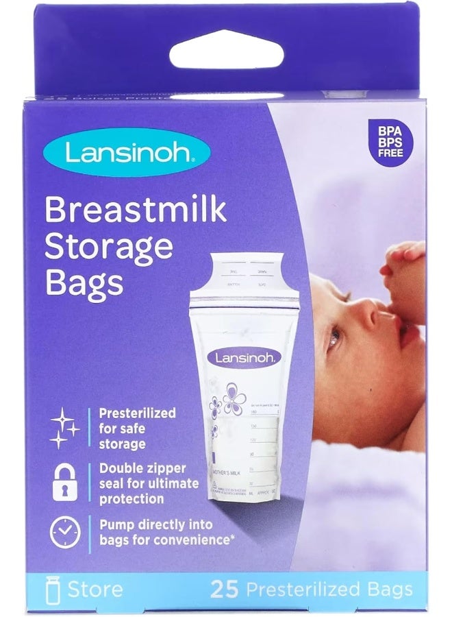 Lansinoh Breastmilk Storage Bags - 25 ct - Pack of 2 - Image 1