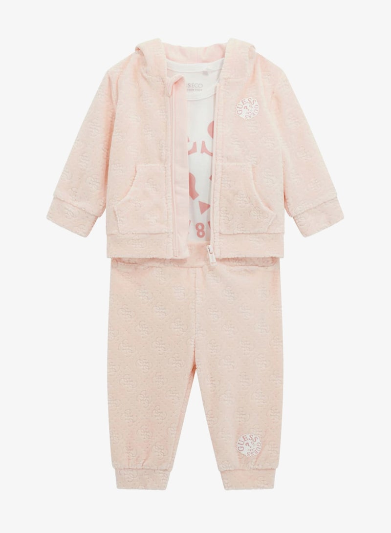 GUESS Kids Hooded Top Bodysuit and Pant Sets - Image 3