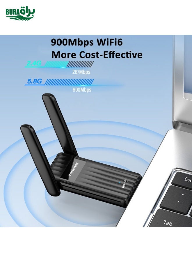 BURAQ COMFAST CF-943F 900Mbps Wifi6 Bluetooth Network Card 2.4G/5G USB Adapter  - Image 3