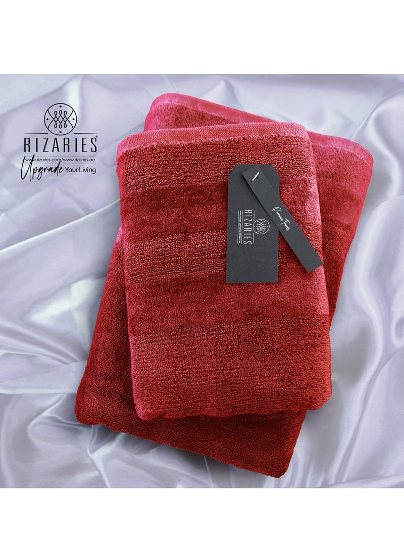 RIZARIES Luxury Couple Bathroom Set - 2 Bathrobes with Slippers and 2 Towel Sets - Unisex - Image 5