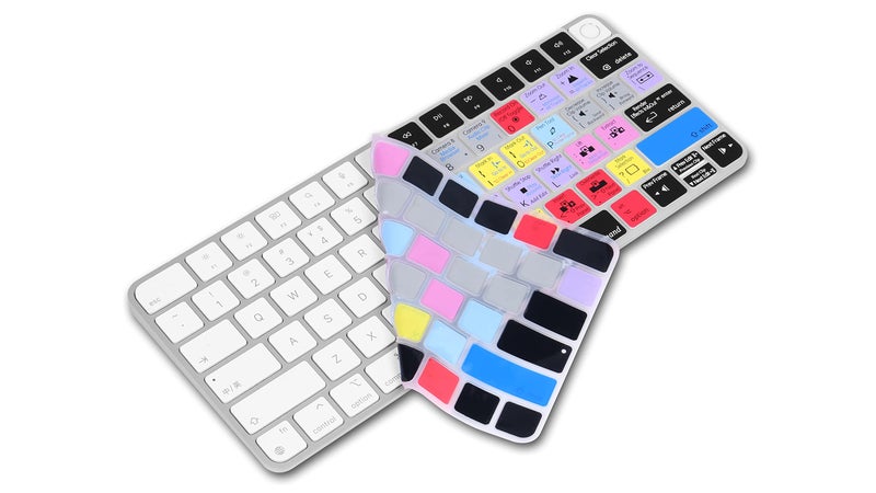 XSKN Shortcut and Language seriers Silicone Keyboard Cover Skin for 2021 New M1 Chip iMac Magic Keyboard with Touch ID A2449 with Lock Key A2450 Without Numeric keypad (US Version Premiere Pro),K-381 - Image 4
