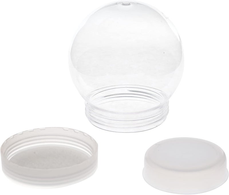 Creative Hobbies عبوة من 6 (100 مم) كرات ثلجية مائية 4 بوصة - بلاستيك شفاف مع غطاء قابل للفك | مثالي للحرف اليدوية والتخصيص - Image 3