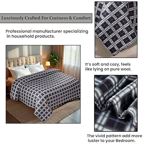 CHANDRAVATI Fleece|| Quilt Cover/Duvet Cover/Rajai Cover/Blanket Cover for Winters (MC-Grey, 90x100) - Image 4