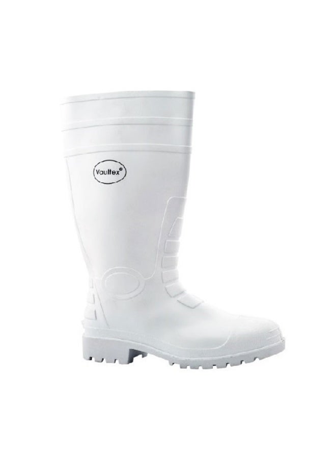 Vaultex RBW12 PVC Steel Toe Safety Gumboots - White, 44 - Image 1