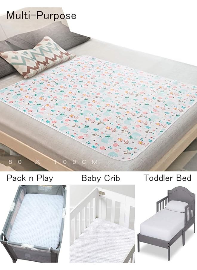 Baby Waterproof Bed Pad Bed Wetting Pads Washable For Kids Toddler Potty Training Pads Baby Wateproof Pad Mat For Pack N Play Crib Mini Crib Reusable Incontinence Underpads For Kids Adult Pets - pzsku/Z8DA88D299932E8EB4653Z/45/_/1741446884/ec1905e1-85dc-4099-abe5-bd16e9331106