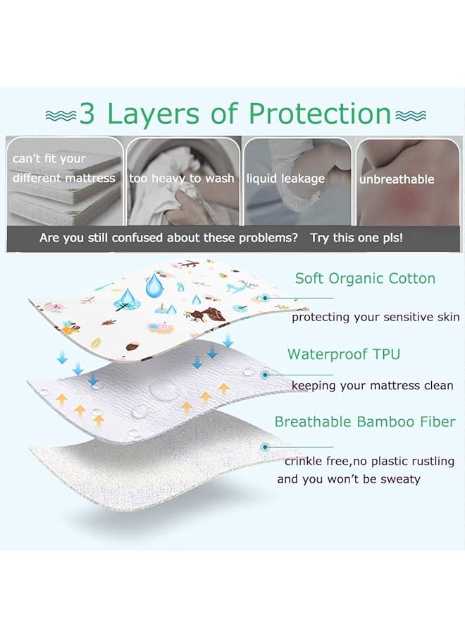 Baby Waterproof Bed Pad Bed Wetting Pads Washable For Kids Toddler Potty Training Pads Baby Wateproof Pad Mat For Pack N Play Crib Mini Crib Reusable Incontinence Underpads For Kids Adult Pets - pzsku/Z8DA88D299932E8EB4653Z/45/_/1741446894/4c9ae5b4-be8b-4655-8d9f-02bee435000a