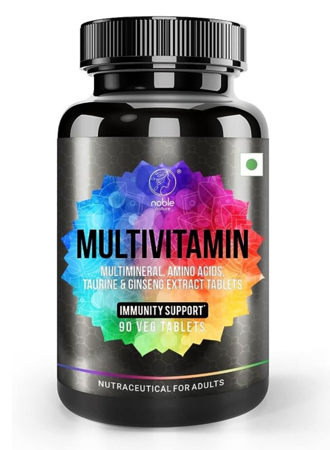 noble nature Multivitamin for Men and Women, Multimineral, Amino Acids with Zinc, Vitamin C, Vitamin D3, Taurine & Ginseng Extract - 90 Veg Tablets & Chelated Magnesium Glycinate 1500MG per serving - 120 Veg Tablets - Supports Bone, Muscle & Nerve Health Bundle - Image 2