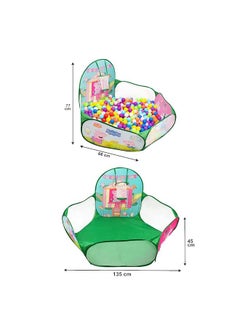 IToys itoys Peppa Pig Activity Ball Pool For Kids Tent House For Girls With Basketball Hoop|Baby Ball Pit With Balls Indoor Toys For 1 2 3 Years Old|Foldable Tent House For Boys - Bis Certified,Multicolor  - Image 5